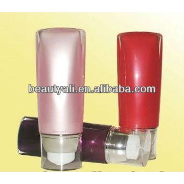 30ml 40ml frasco de airless acrílico da forma do tubo de 50ml com bomba